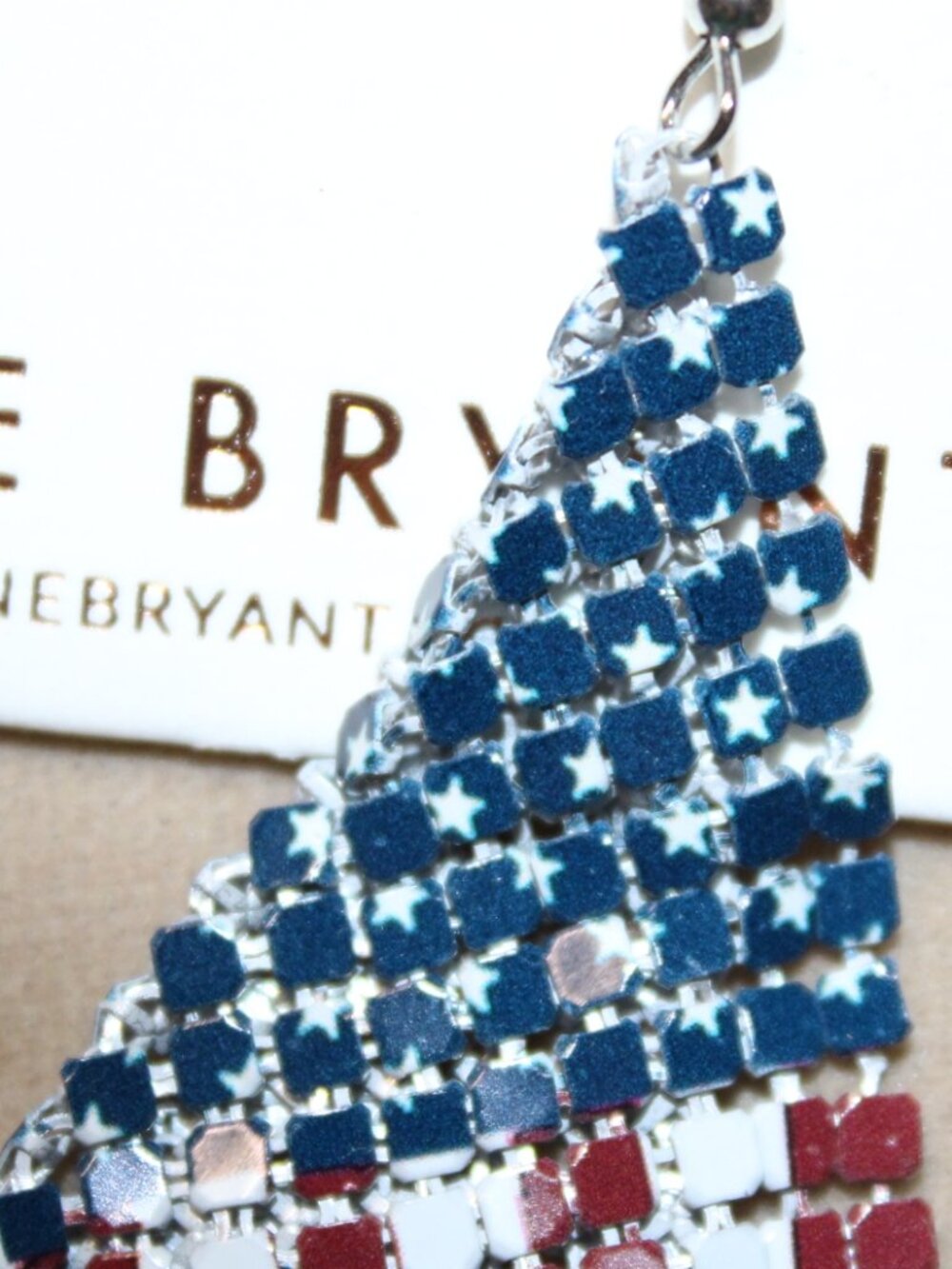 NWT Lane Brynat Flag dangle earrings. NICE! - Picture 7 of 7